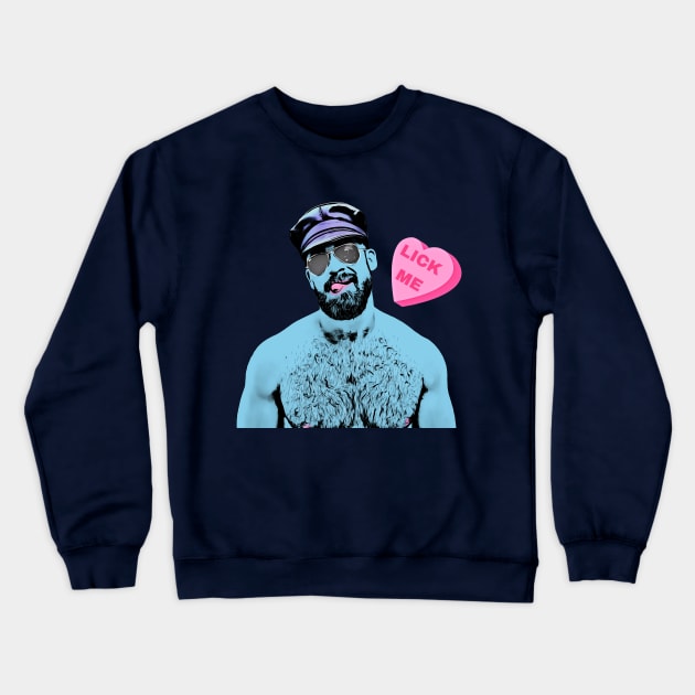 Lick Me (Candy Heart) Crewneck Sweatshirt by JasonLloyd